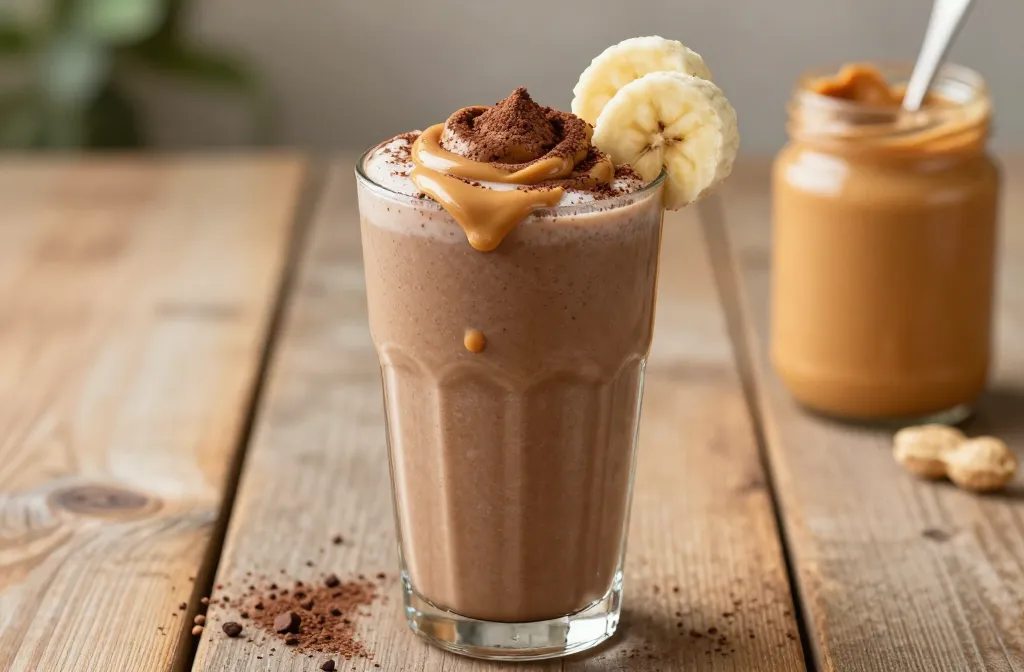 Crave-Worthy Peanut Butter Smoothie with Cocoa + Banana (Rich, Thick, Milkshake Vibe)