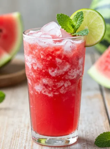 Thirst-Quenching Watermelon Smoothie with Lime + Mint (Icy, Ultra Refreshing)
