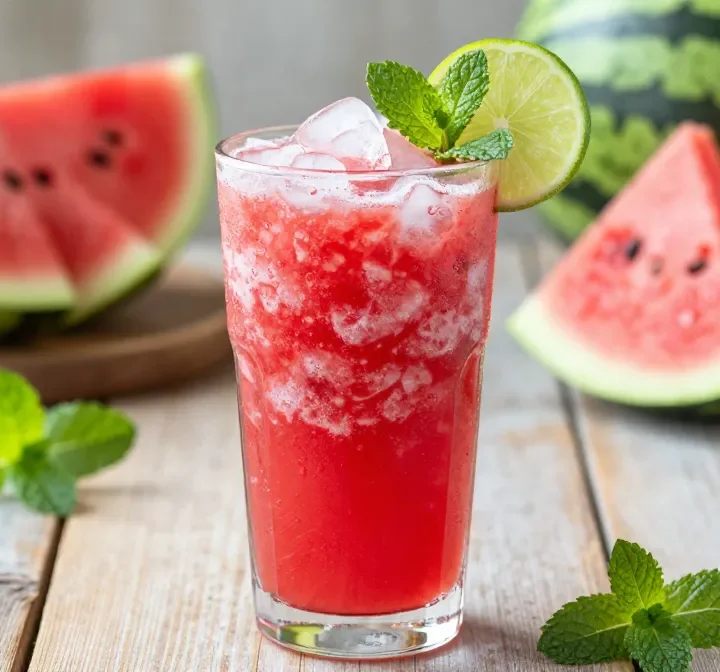 Thirst-Quenching Watermelon Smoothie with Lime + Mint (Icy, Ultra Refreshing)