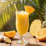 Thirsty? Try This Pineapple Smoothie with Orange + Ginger (Zesty, Fresh, Sunny)