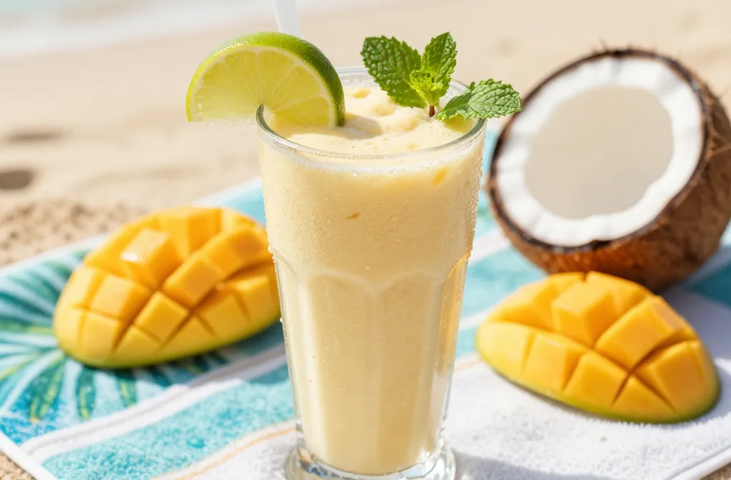 Tropical Bliss: Mango Smoothie Recipe with Coconut Milk + Lime (Tropical, Silky, Bright)
