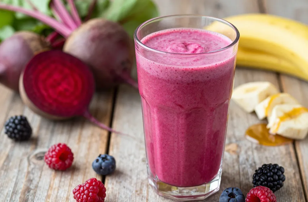 Ultimate Beetroot Smoothie with Berries + Banana (Vibrant, Sweet, Smooth)