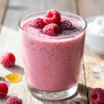 Crave-Worthy Raspberry Smoothie with Yogurt + Chia (Tangy, Thick, Snackable)