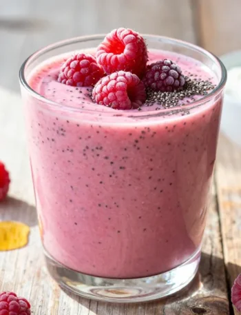 Crave-Worthy Raspberry Smoothie with Yogurt + Chia (Tangy, Thick, Snackable)
