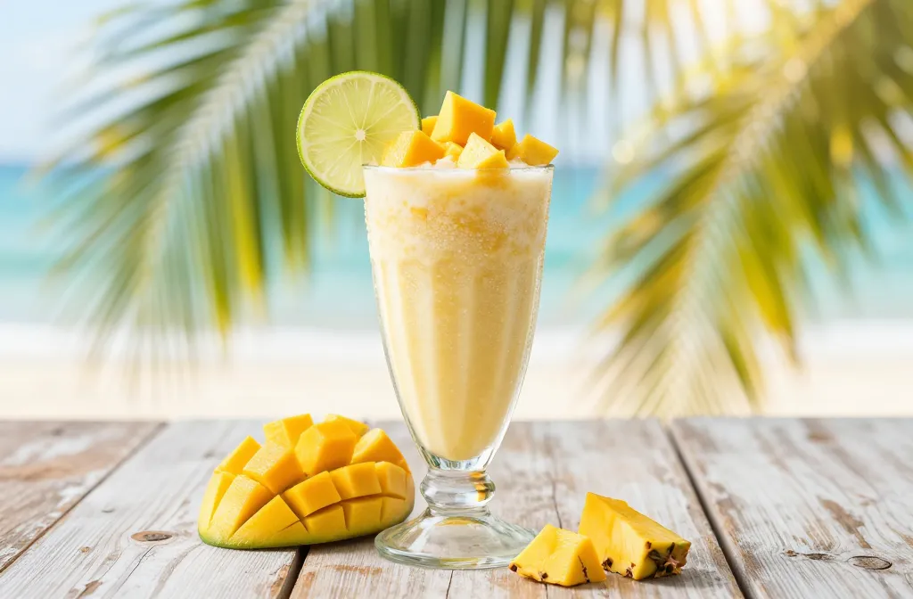Tropical Bliss: Coconut Milk Smoothie with Mango + Pineapple (Tropical, Silky, Rich)