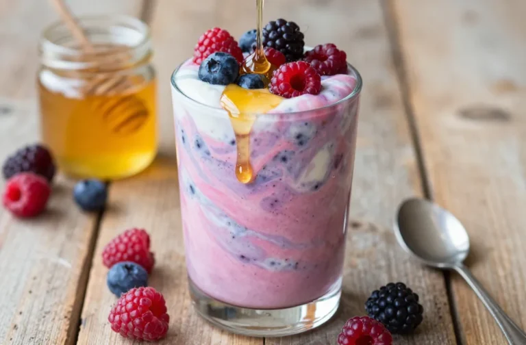 Your Gut’S New Bff: Kefir Smoothie with Mixed Berries + Honey (Tangy, Creamy, Probiotic)