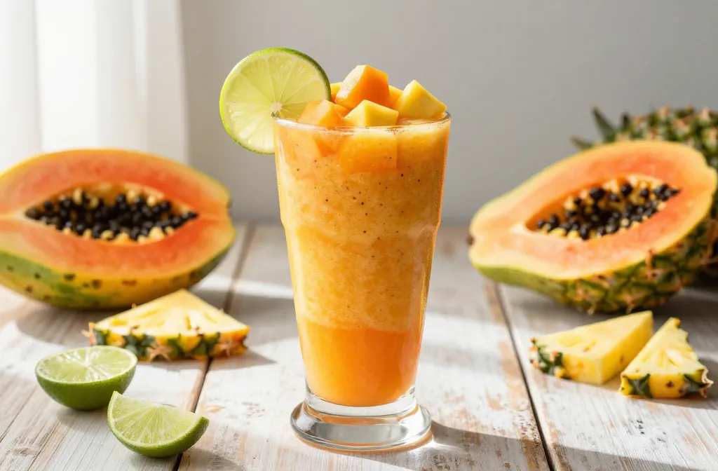Papaya Smoothie Recipe with Pineapple + Lime (Bright, Tropical, Smooth) – Taste the Tropics!