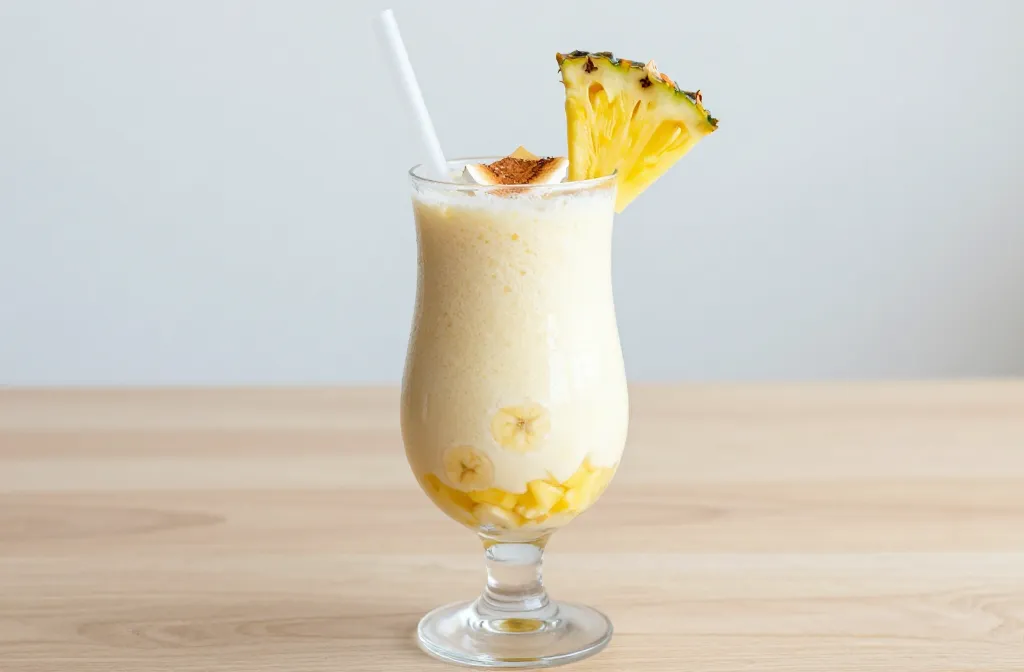Crave-Worthy Pina Colada Smoothie Recipe with Banana + Coconut Cream (Thick, Tropical, Sweet)