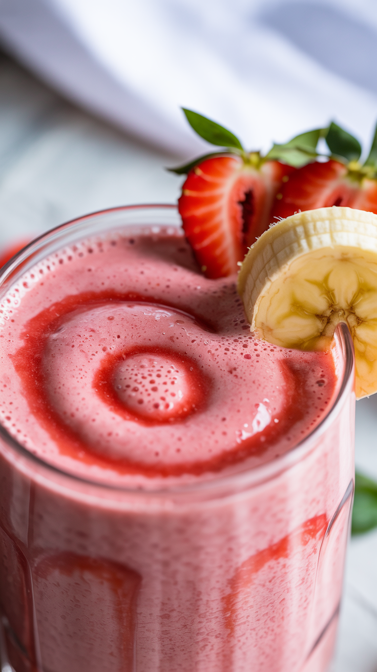Best Smoothie for When You Want Something Sweet - strawberry banana smoothie