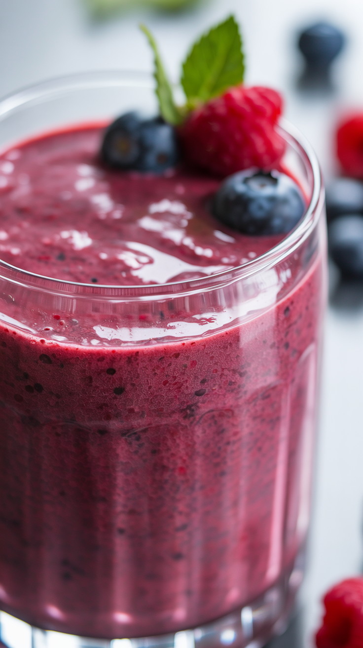 Lazy Smoothie That Still Tastes Amazing - berry smoothie blender