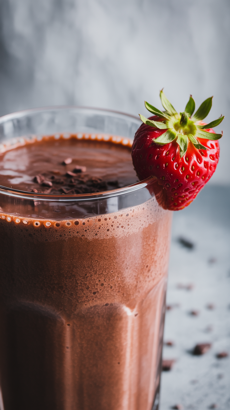 Smoothie That Replaces Your Sweet Tooth - chocolate smoothie glass