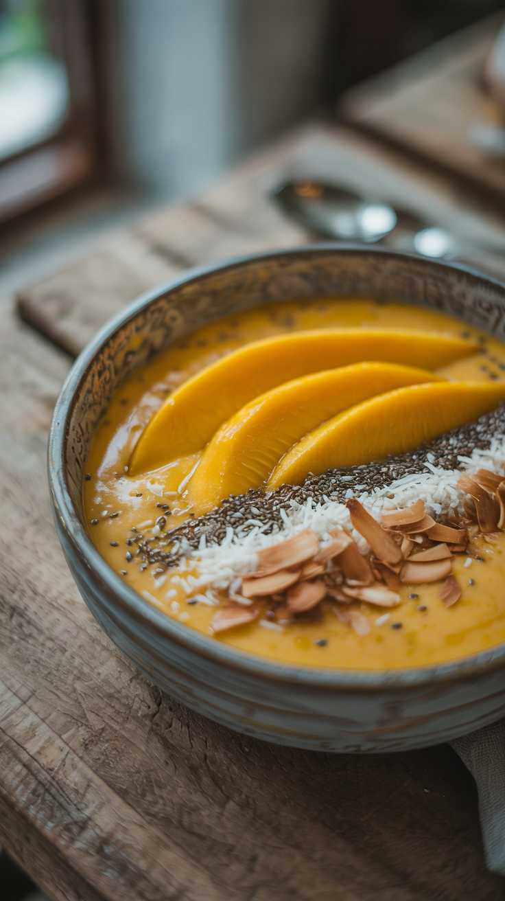 Mango Smoothie Bowl That Feels Like a Café Order - mango smoothie bowl