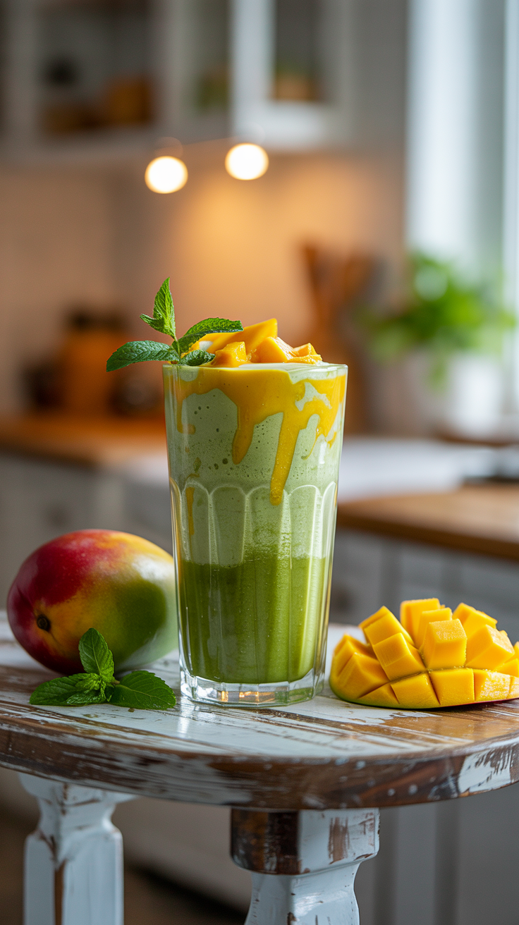 7 Smoothies That Made Me Like Greens - The Coffee-Shop Fakeout: Matcha Mango Green Blend