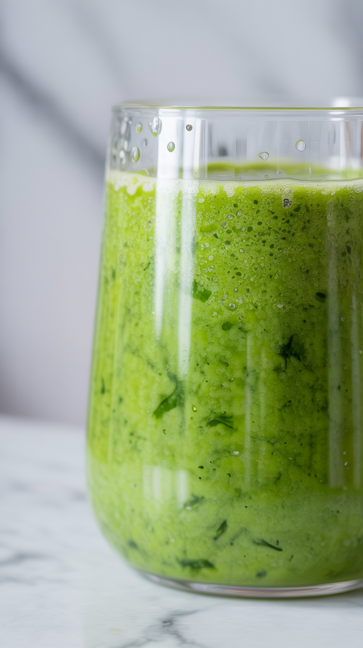 Best Smoothie for a Flat Stomach Feeling - smoothie glass