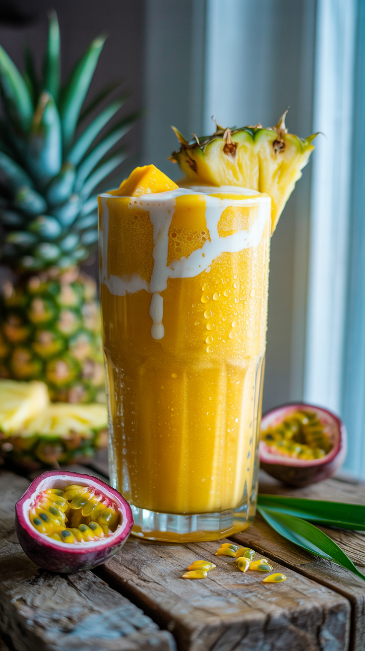 9 Smoothies That Feel Light but Satisfying - Tropical Yogurt Cloud