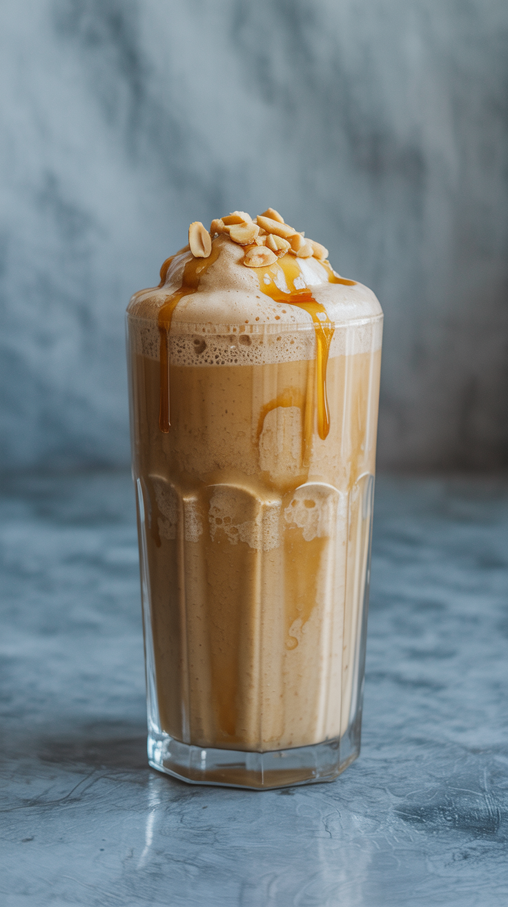 Peanut Butter Smoothie That Feels Filling - peanut butter smoothie glass