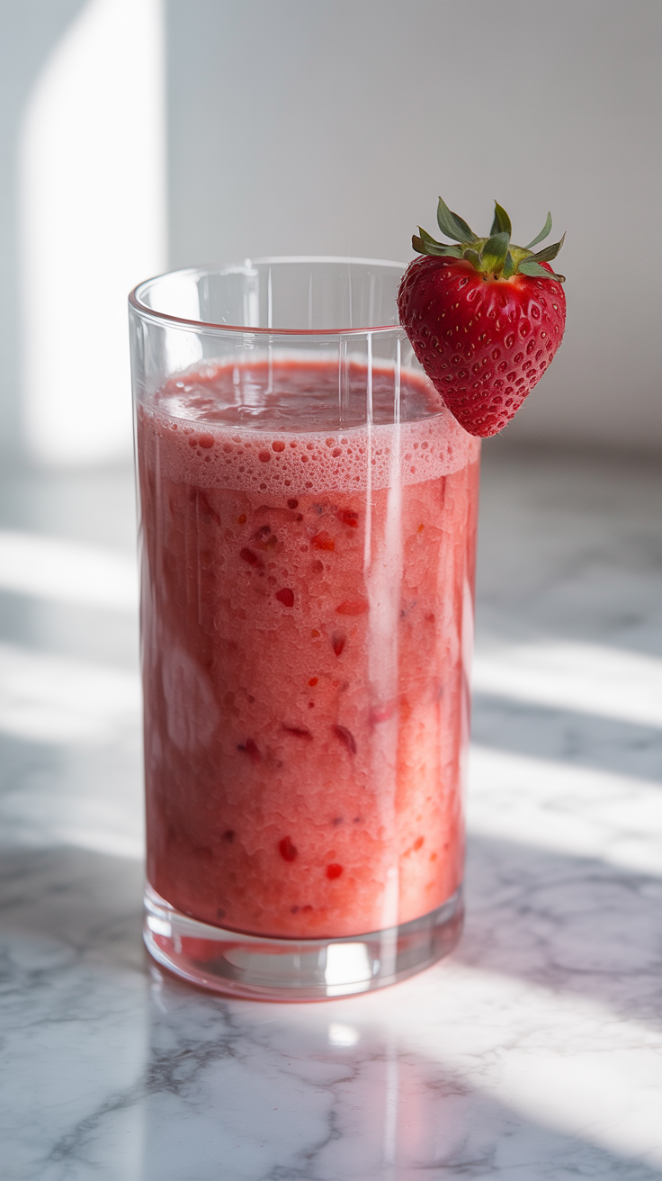 9 Smoothies That Feel Light but Satisfying - Strawberry Almond Soft Blend