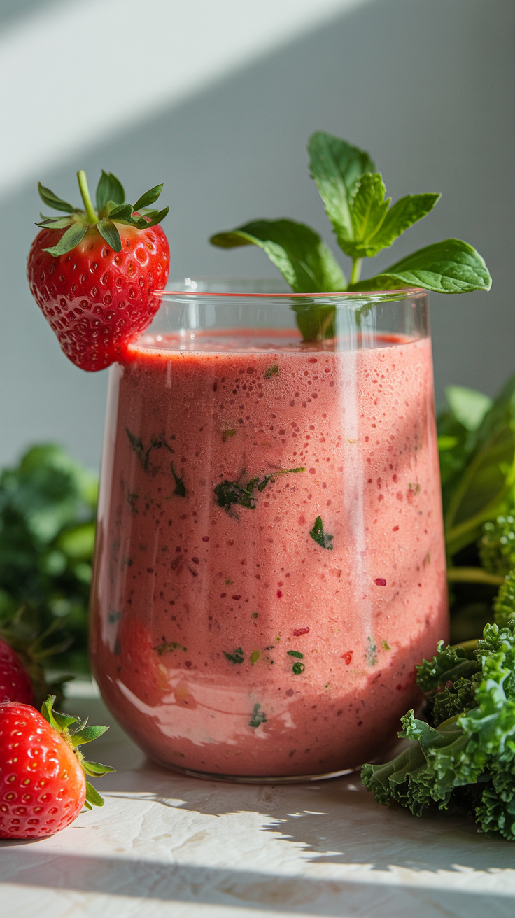 7 Smoothies That Made Me Like Greens - The One That Finally Sold Me: Strawberry Banana Kale Smoothie