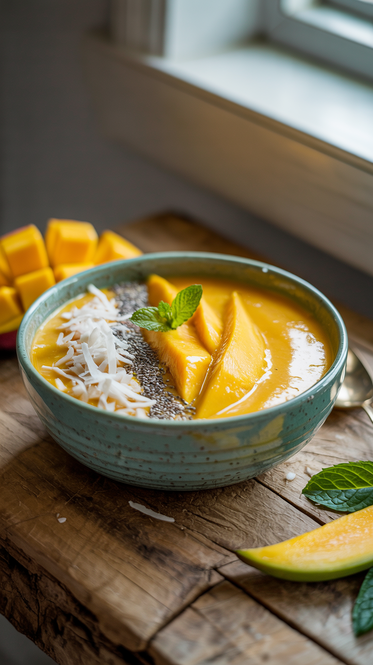 Mango Smoothie Bowl That Feels Like a Café Order - mango smoothie bowl