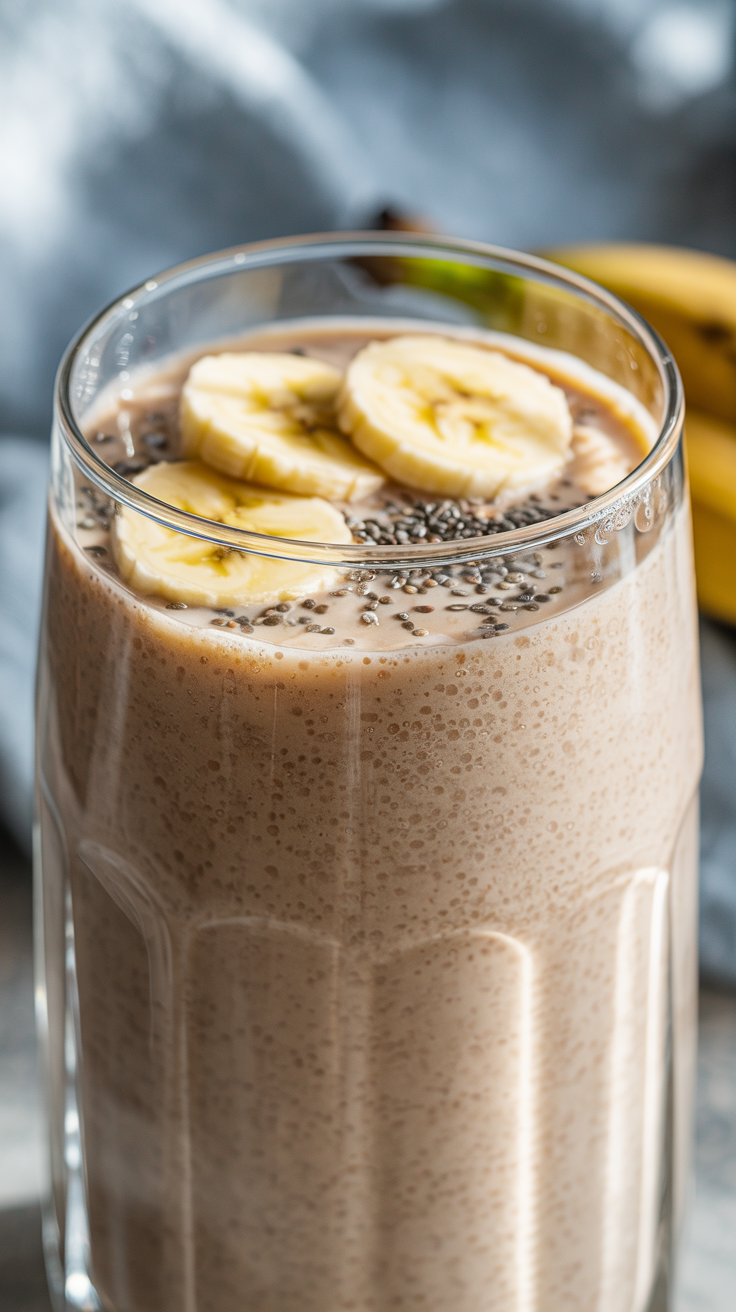 Minimal Ingredient Smoothie That’s Still Good - banana smoothie glass