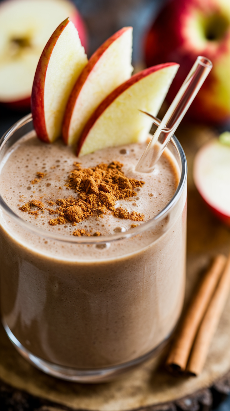 Apple Cinnamon Smoothie That Feels Like Fall - apple cinnamon smoothie