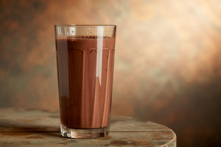 Smoothie That Feels Like a Treat After Dinner - chocolate smoothie glass