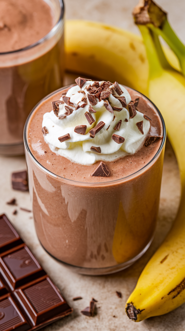 Chocolate Banana Smoothie That’s Rich and Smooth - chocolate banana smoothie