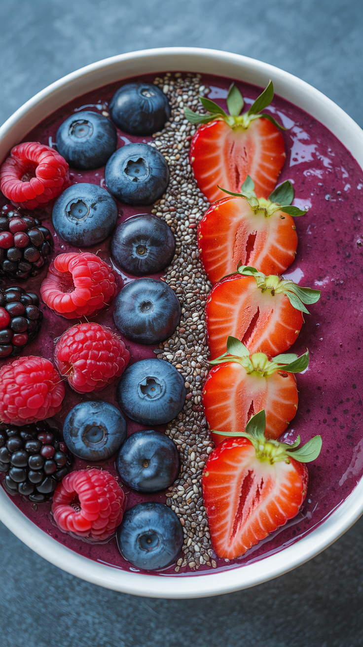 Thick Berry Smoothie Bowl That Actually Holds Toppings - berry smoothie bowl