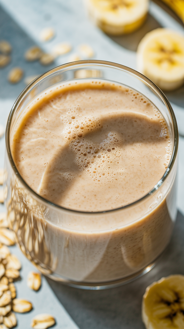 Best Smoothie for Breakfast When You’re Not Hungry - banana oat smoothie