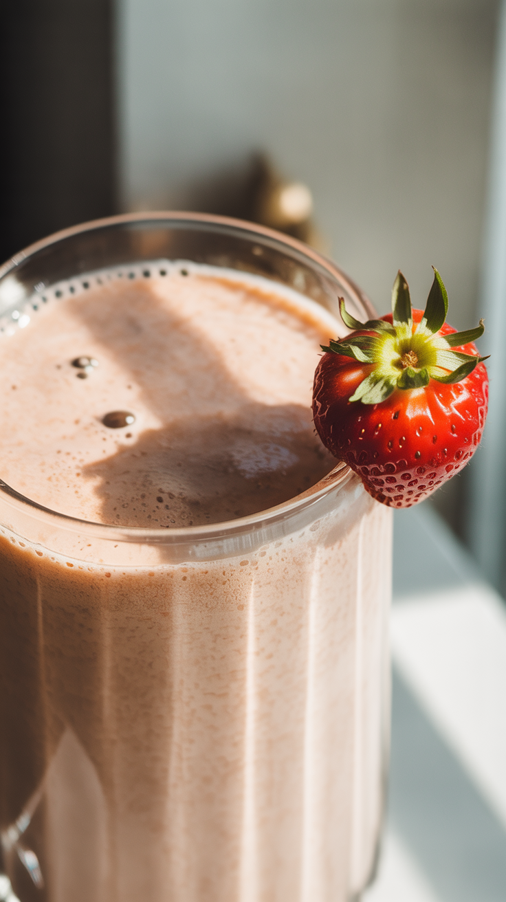 Rich and Creamy Smoothie That Feels Indulgent - creamy smoothie close-up