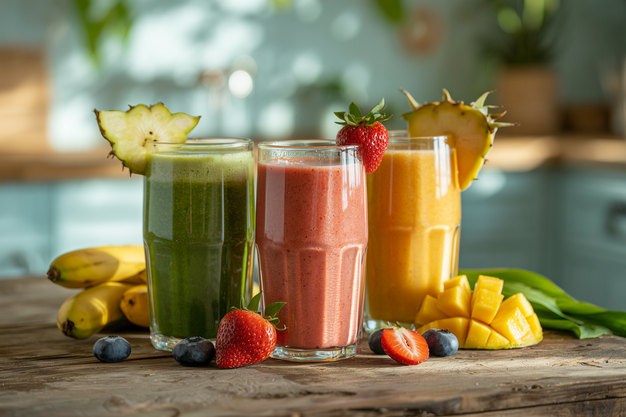 9 Smoothies That Feel Light but Satisfying - smoothie glasses assortment