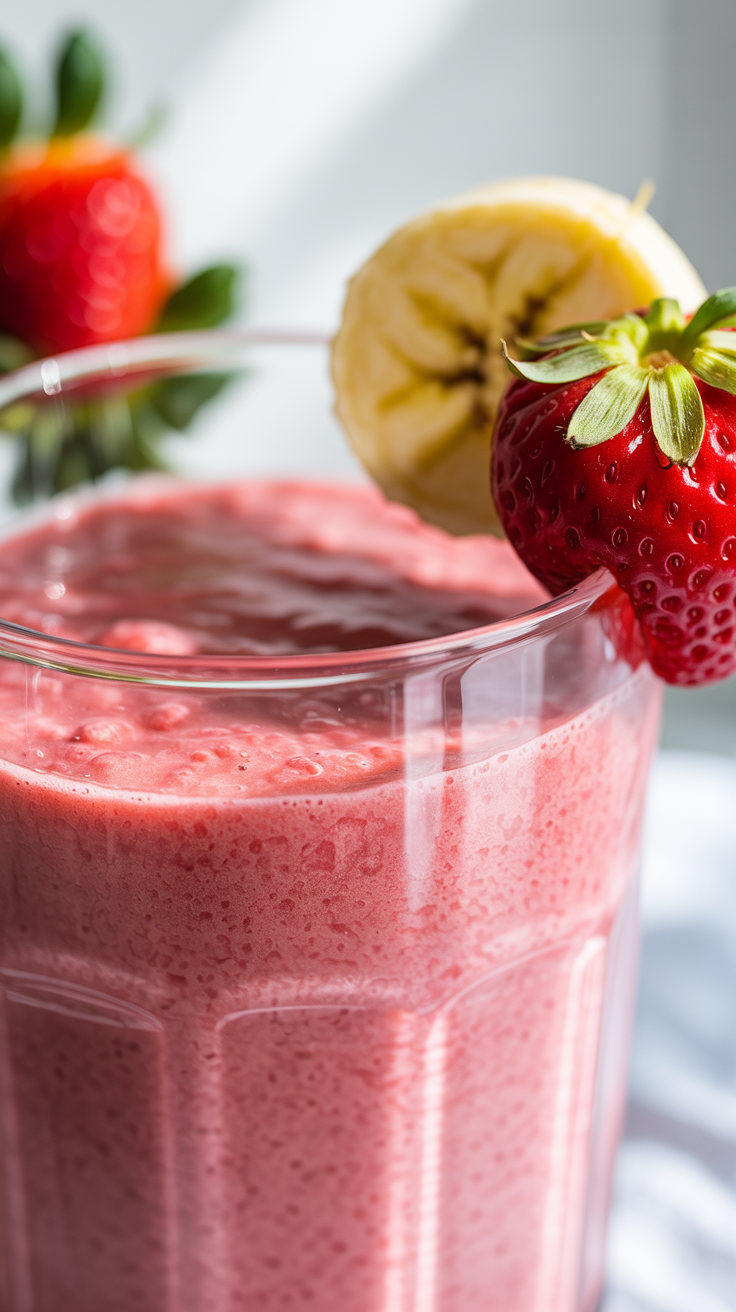 Best Smoothie for When You Want Something Sweet - strawberry banana smoothie