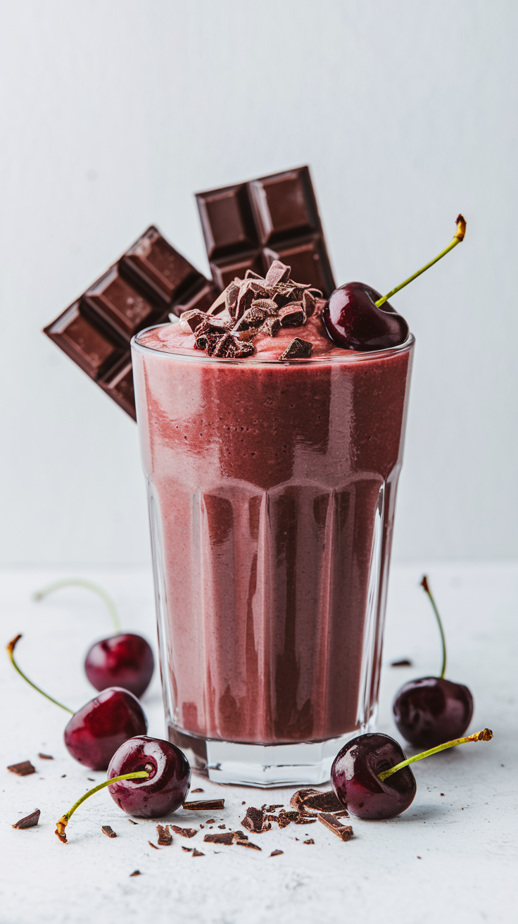 8 Smoothies That Keep You Full for Hours - Chocolate Cherry Lunch Saver