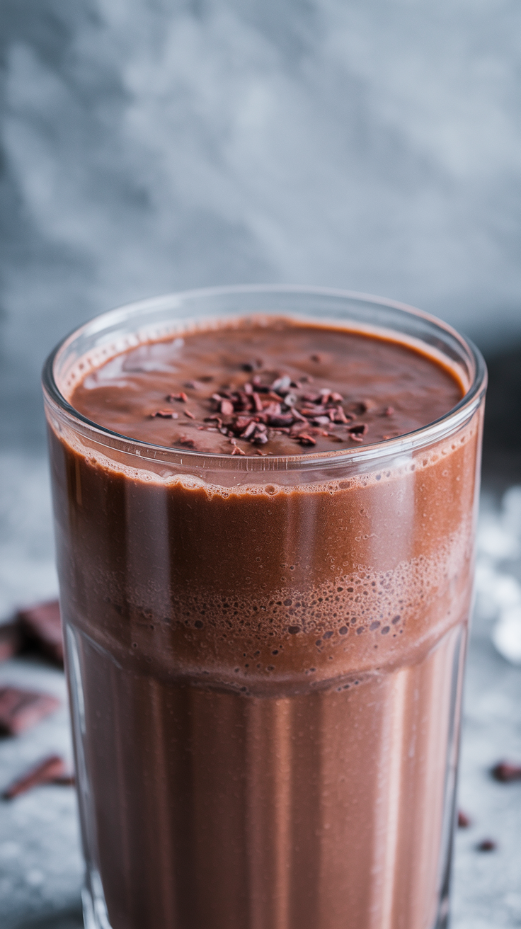 Chocolate Smoothie That Feels a Little Too Good - chocolate smoothie glass