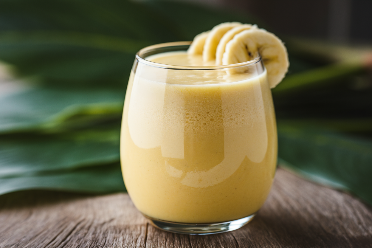 Banana Smoothie That’s Creamy Every Time - banana smoothie glass
