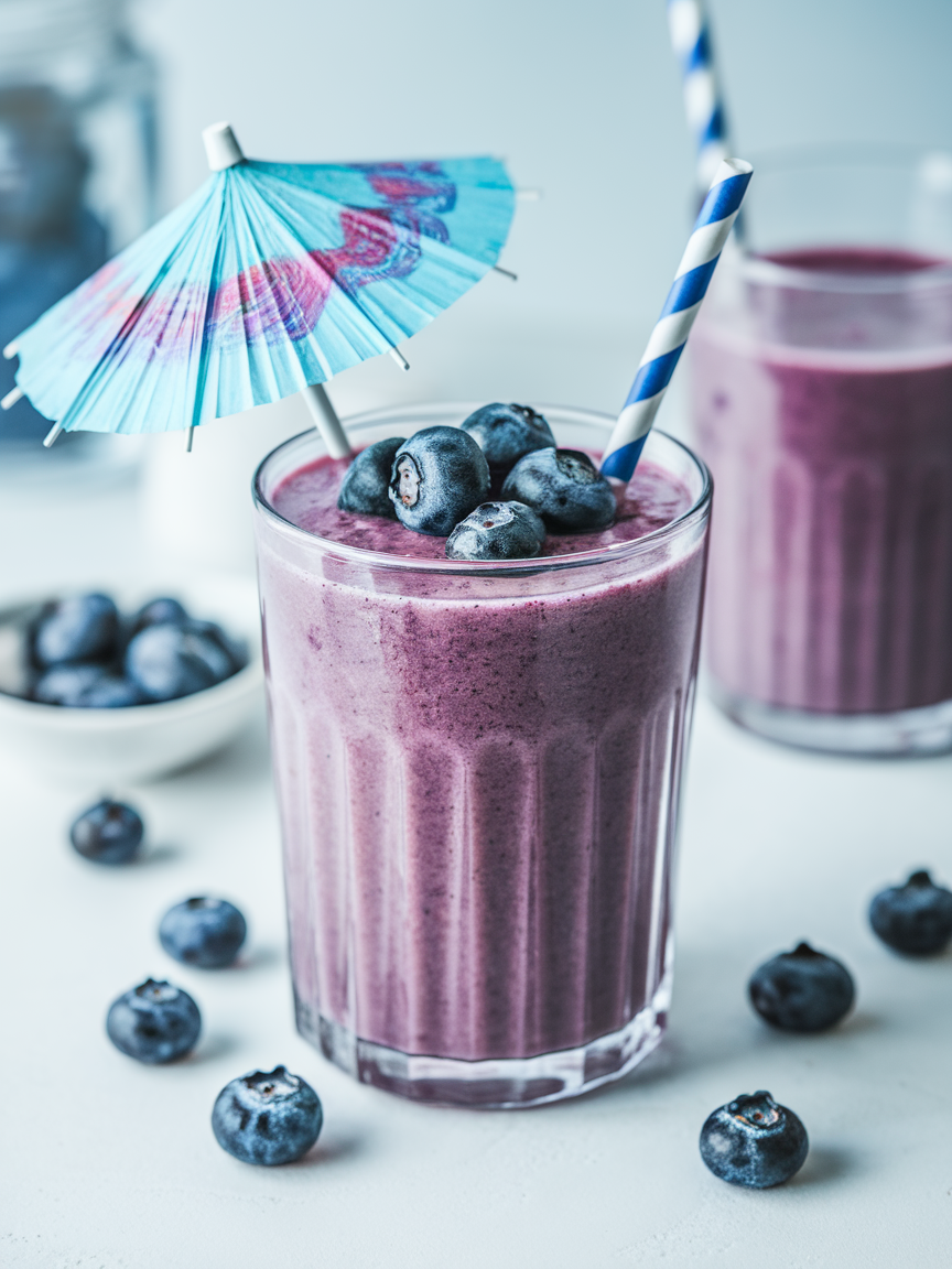 Blueberry Smoothie That’s Thick and Filling - blueberry smoothie blender