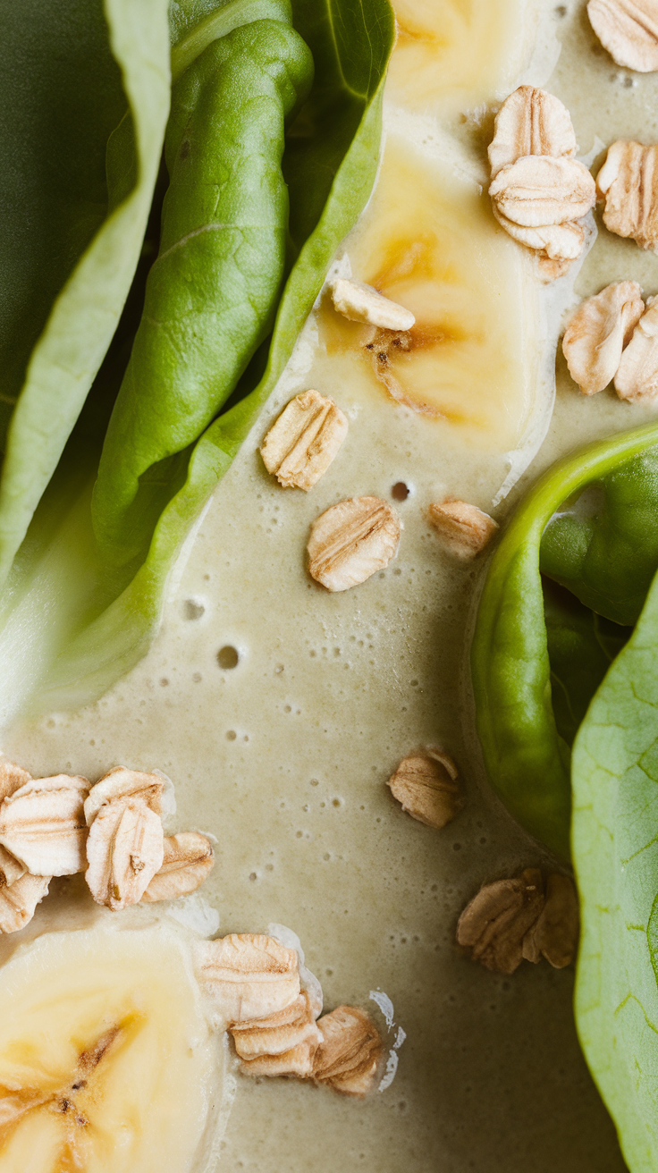 Best Smoothie for Energy Without Coffee - banana oat smoothie
