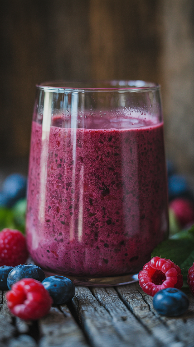 Smoothie That Takes Less Than 5 Minutes - berry smoothie glass