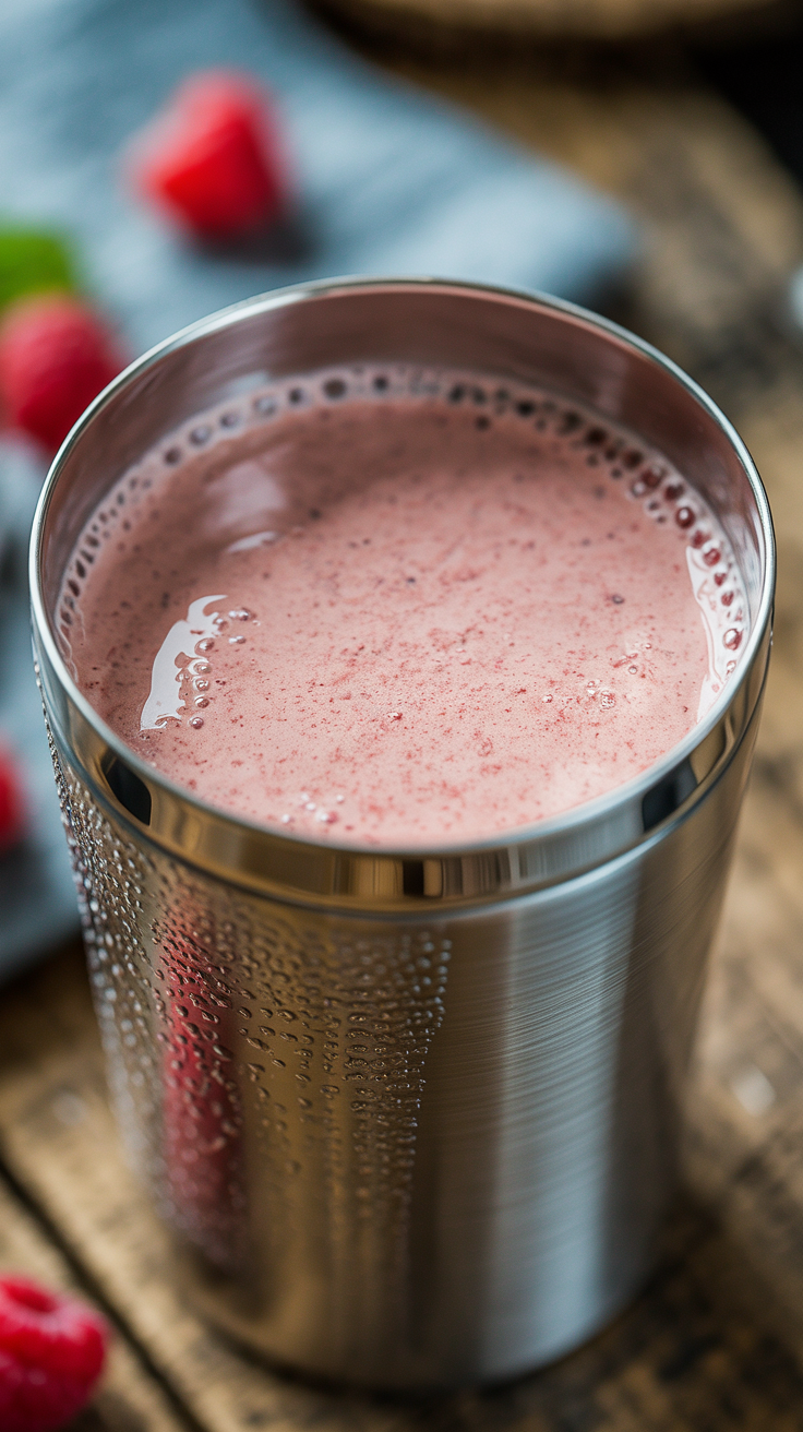 Best Smoothie for Busy Mornings - smoothie in glass jar