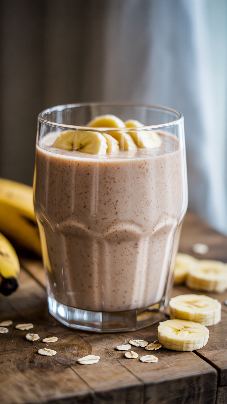 Best Smoothie for Breakfast When You’re Not Hungry - banana oat smoothie