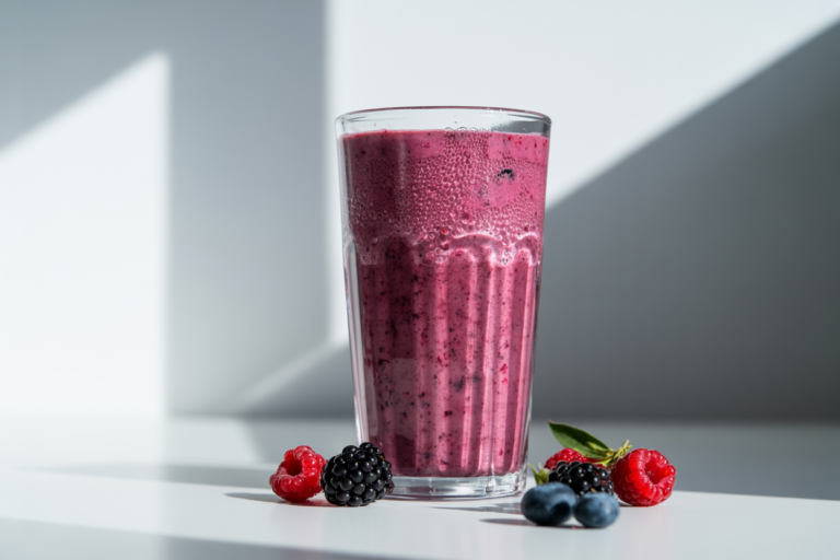 No-Fuss Smoothie That Always Works - berry smoothie glass