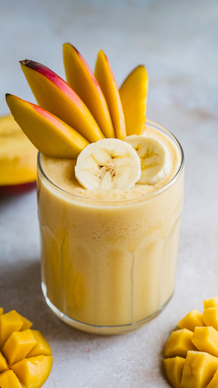 Creamy Mango Banana Smoothie That Tastes Like Vacation - mango banana smoothie