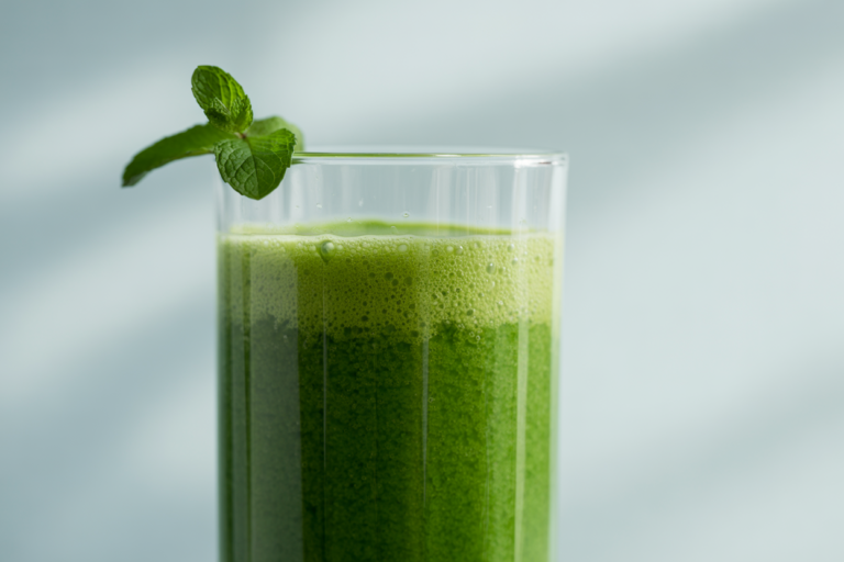 Green Super Smoothie (Detox & Nutritional Beast) - green smoothie glass