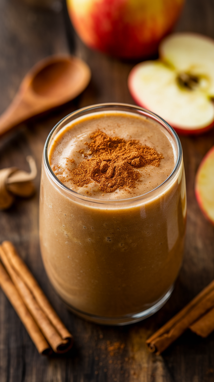 Apple Cinnamon Smoothie That Feels Like Fall - apple cinnamon smoothie