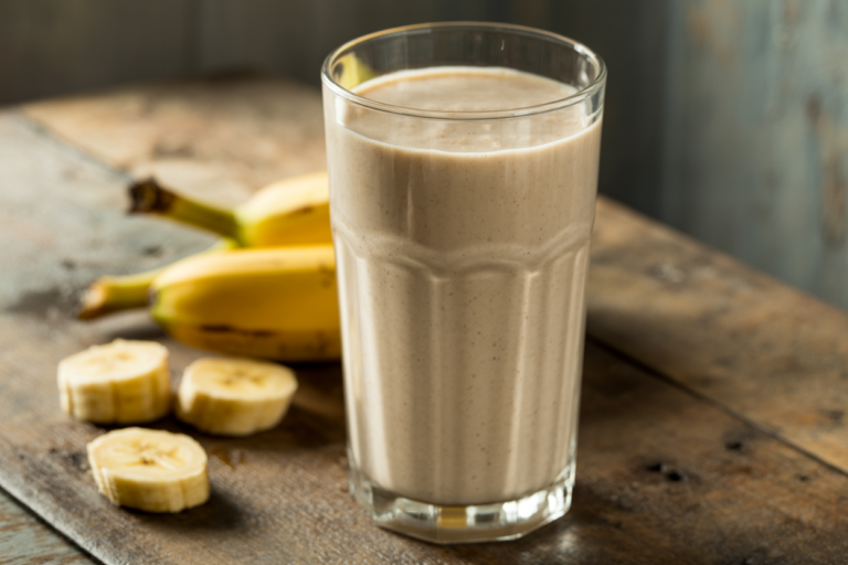 Minimal Ingredient Smoothie That’s Still Good - banana smoothie glass