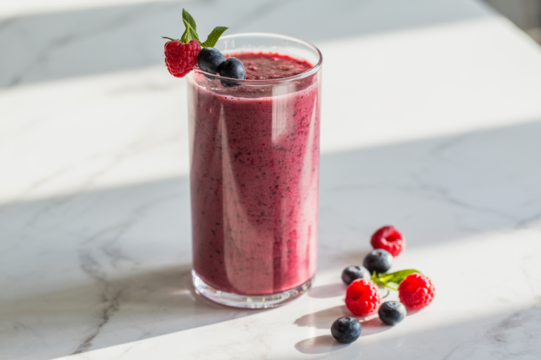 Quick Breakfast Smoothie That Saves Your Morning - breakfast smoothie in glass