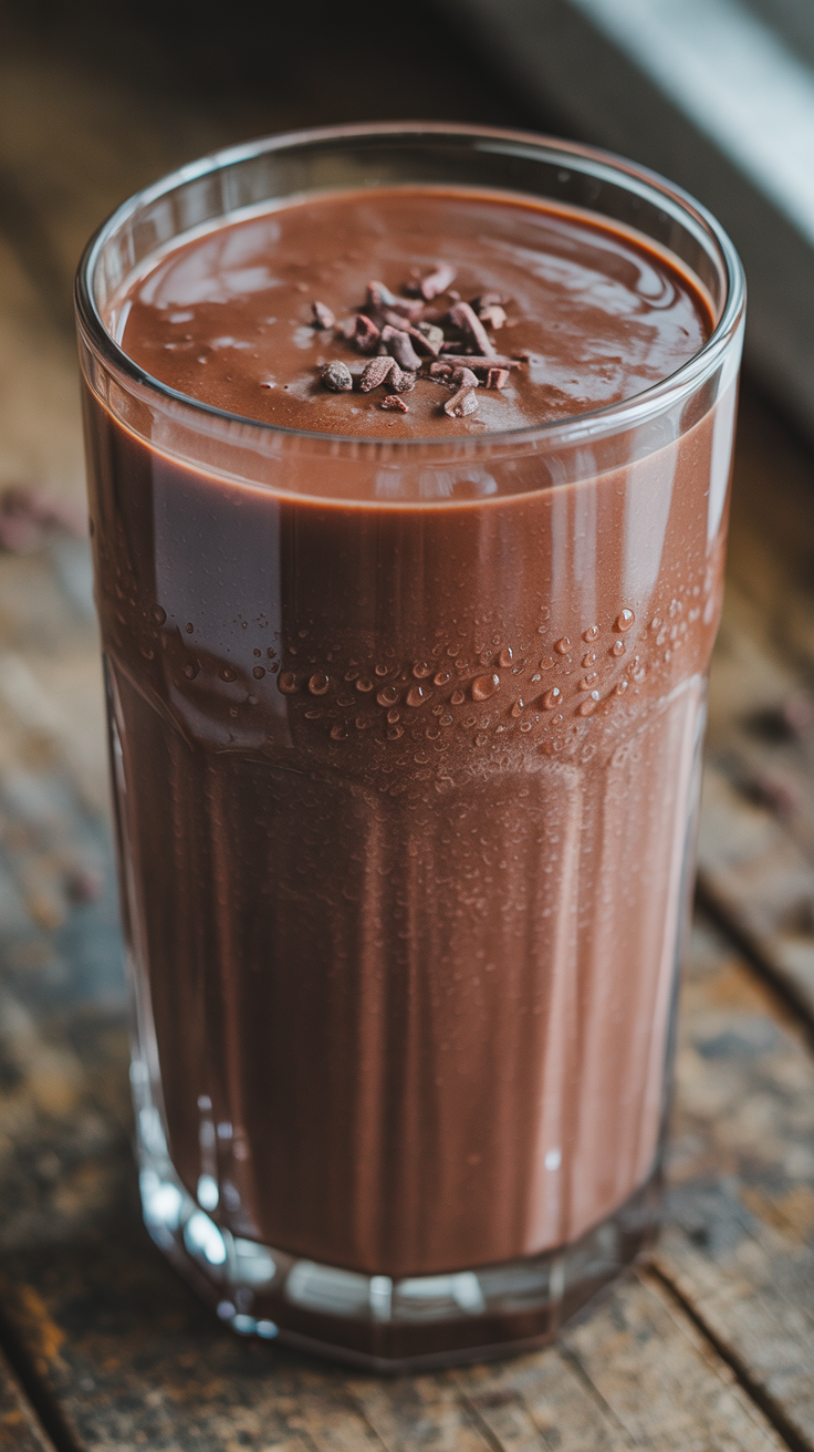 Smoothie That Replaces Your Sweet Tooth - chocolate smoothie glass