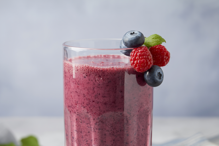 Smoothie That Takes Less Than 5 Minutes - berry smoothie glass