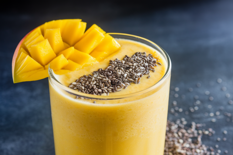 Mango Smoothie That’s Smooth, Sweet, and Simple - mango smoothie glass