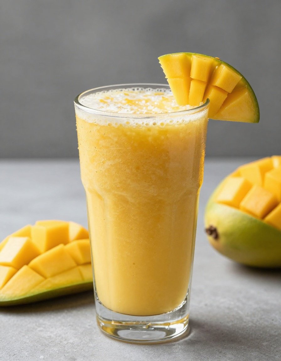 Mango Smoothie That’s Smooth, Sweet, and Simple - mango smoothie jar